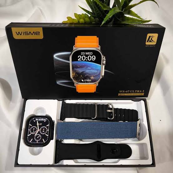 ساعة ذكية WISME WS67 ULTRA 2 بثلاثة أحزمة