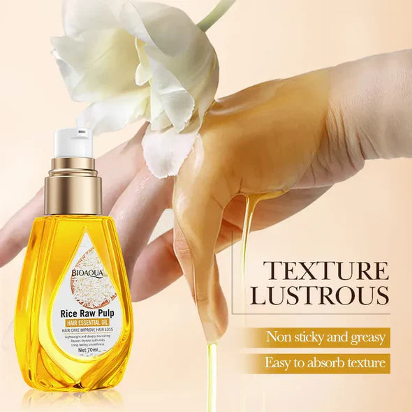 زيت الشعر العطري من لب الأرز الخام من BIOAQUA 70 مل